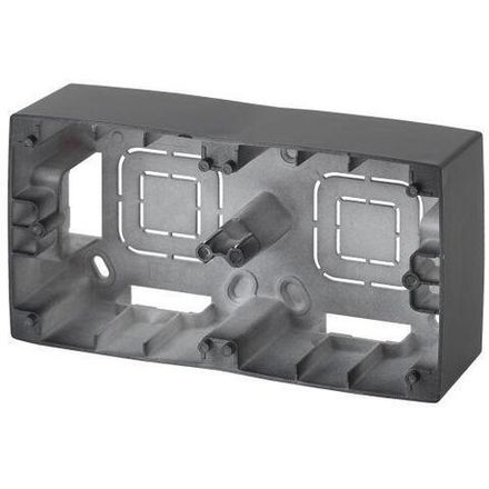 Коробка наклад. монтажа 2 поста Эра12 антрацит 12-6102-05 ЭРА Б0043174