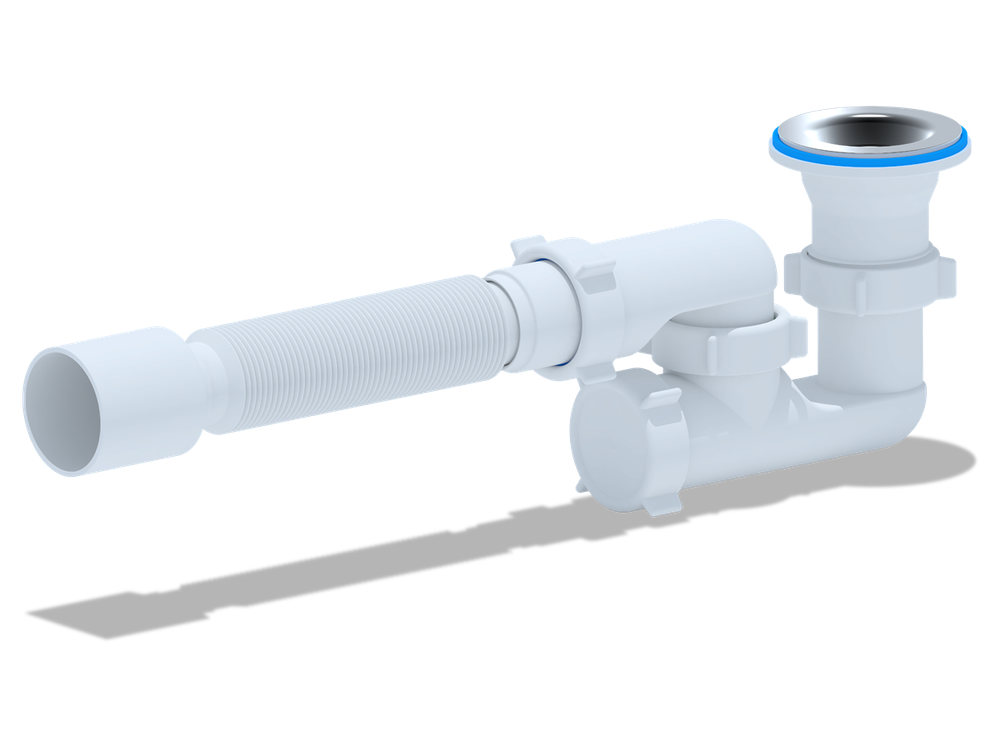 Сифон Ани для душевого поддона регулир. 1 1/2"*40 с г/т 40х50 (40)/(Е16 кор.пал.)