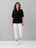 Блузка БЛ-131/фламли-черный