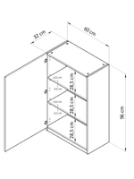 Навесной кухонный шкаф Виола для сушки посуды, высокий (правый)