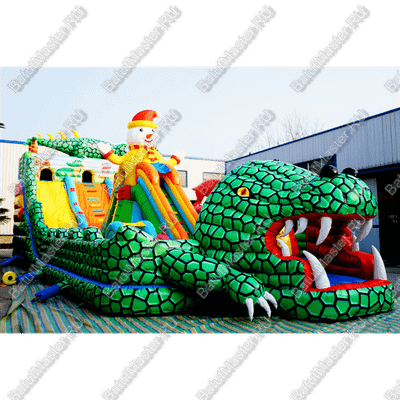 Коммерческий надувной батут "Большие крокодилы"