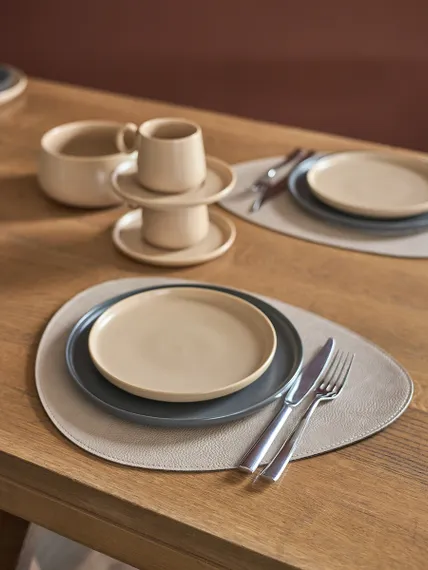 Набор из 2-х двухсторонних сервировочных салфеток drop, 33х41 см, шоколадный/бежевый