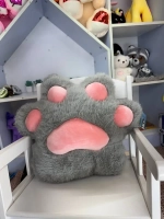Мягкая игрушка подушка лапа котика 45 см таба лапка