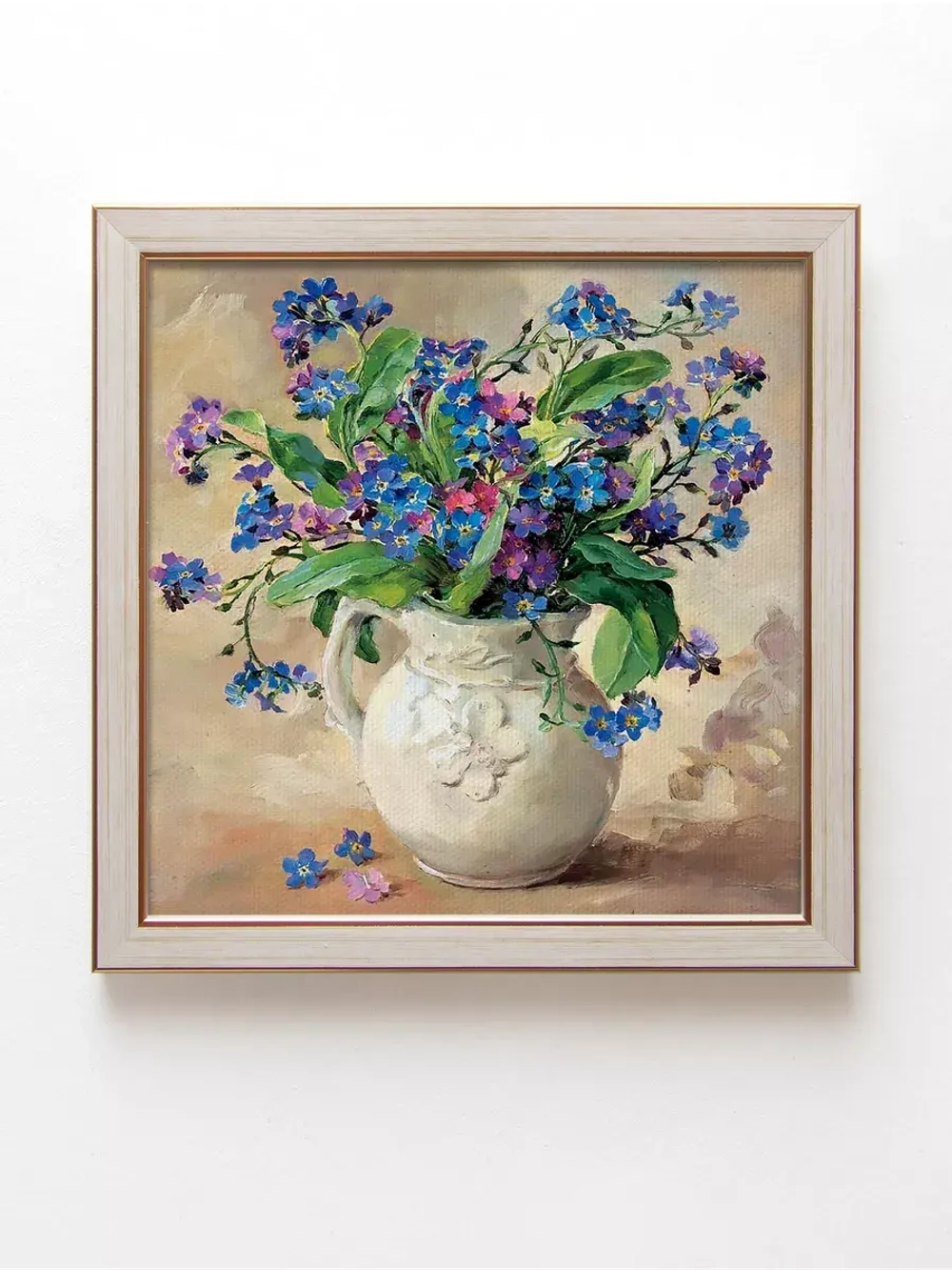 Картины на стену интерьерная на холсте 4 шт, 23*23 см