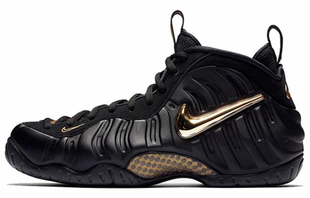 Кроссовки Nike Foamposite Pro Black Metallic Gold