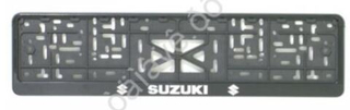 Рамка под номер пластик Черная защелка надпись Серебро - СУЗУКИ\SUZUKI 776167