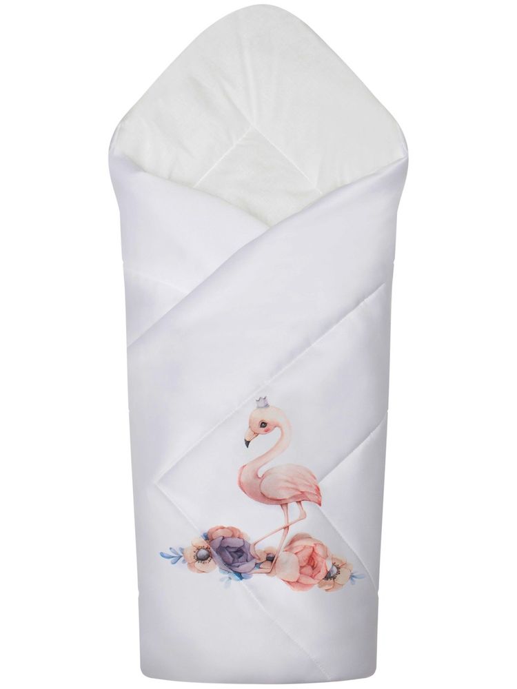 Летний конверт-одеяло на выписку с фламинго Luxury Baby