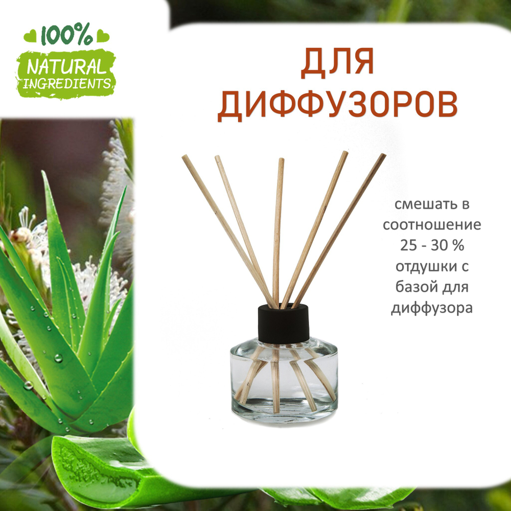 Алоэ вера и чайное дерево, отдушка для свечей и мыла