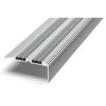 Порог угловой Лука серебро анод. (0,9 м) с ПВХ вставкой, 30,8х68 мм