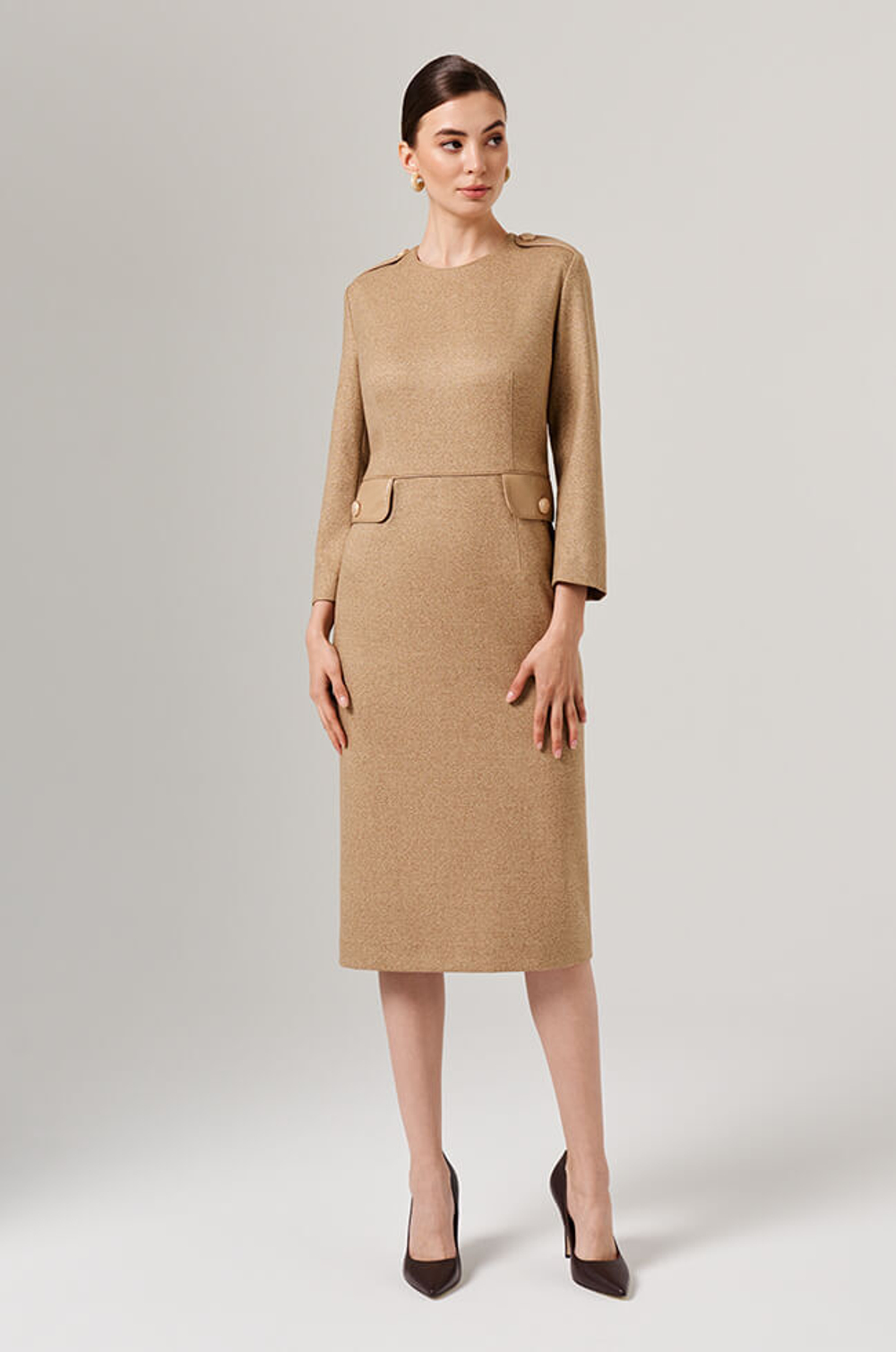 51597 Платье женское (кофейно-бежевый)