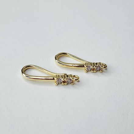 Ювелирные швензы(дужки) позолота, фианиты, люкс фурнитура