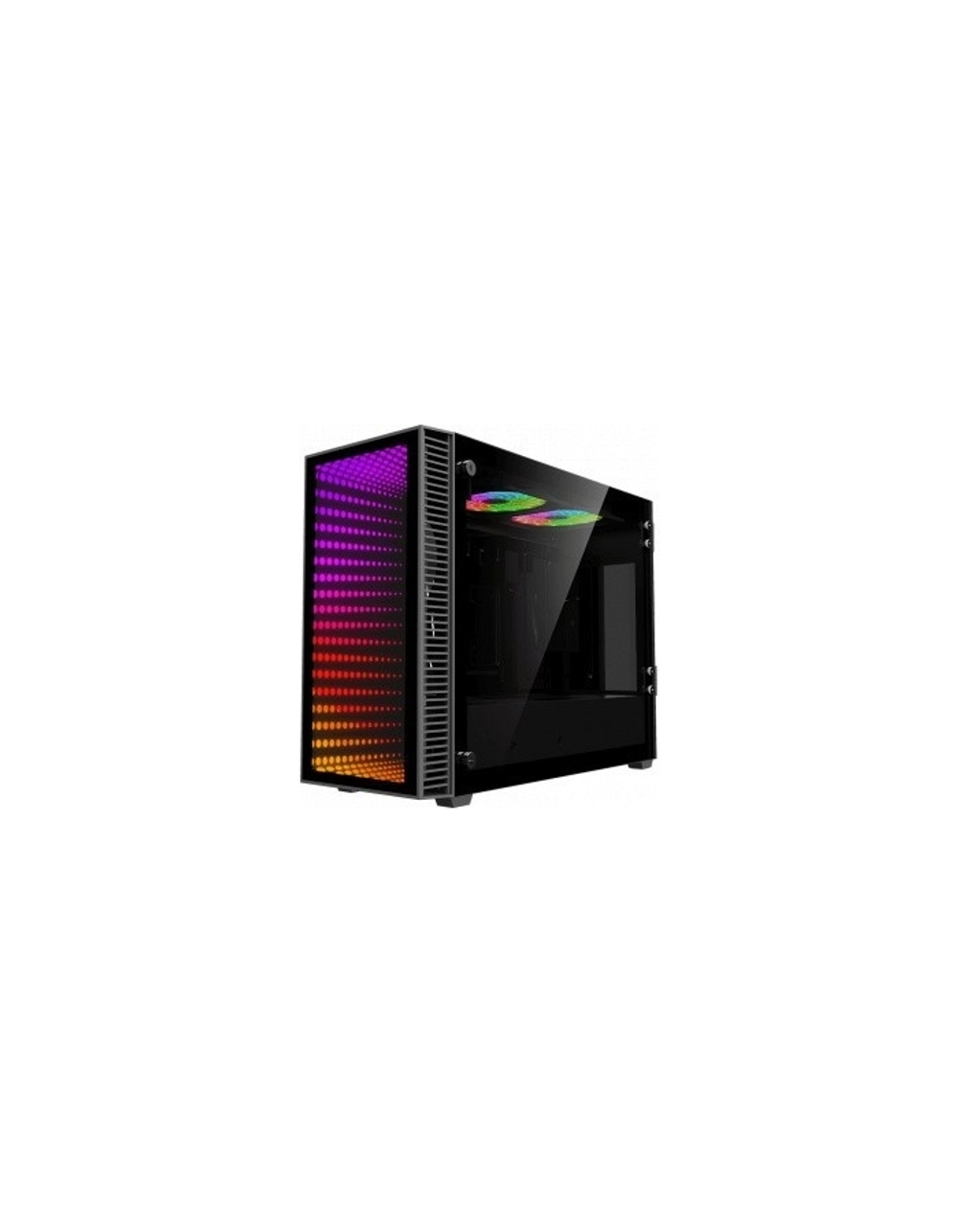 GameMax [Abyss ITX] без БП (Черн., Mini-ITX, зак.стекло,USB3.0, 2*120мм вент+пульт)