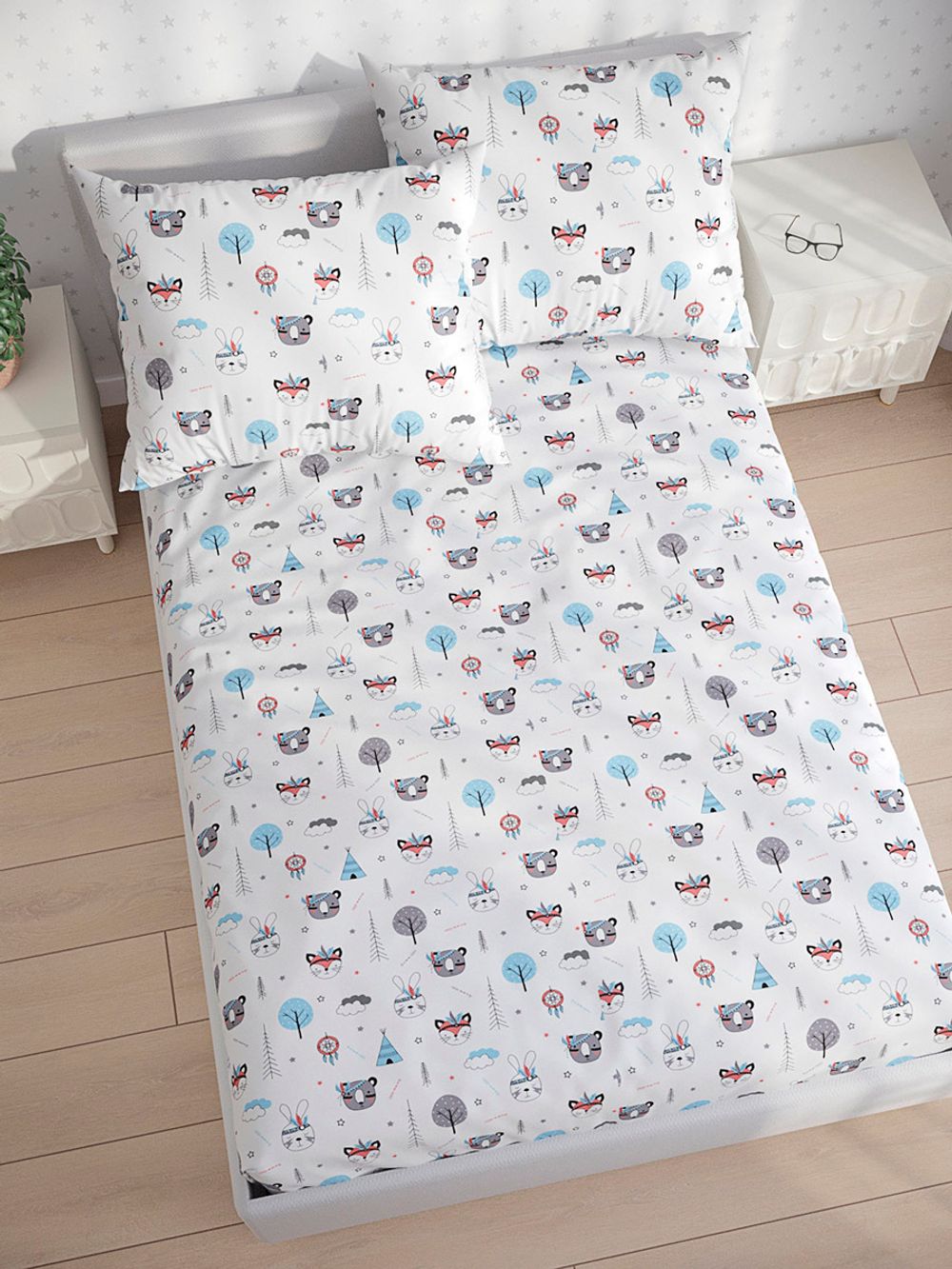 Наволочка 1шт бязь Сказка "Индейцы" 70x70 см