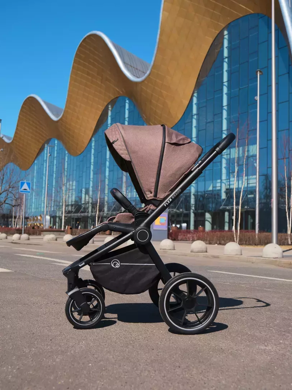 Коляска детская "FLEX GRAND" (2в1) RA072 Cacao Brown