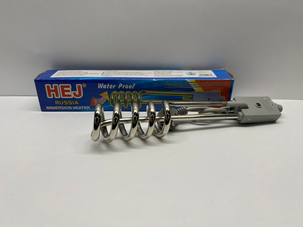 Кипятильник 1500 Вт, 220-240V, спираль, индикатор, 220В, серый (за 1 шт.)