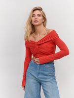 ТОП-БОДИ С УЗЛОМ, КРАСНЫЙ