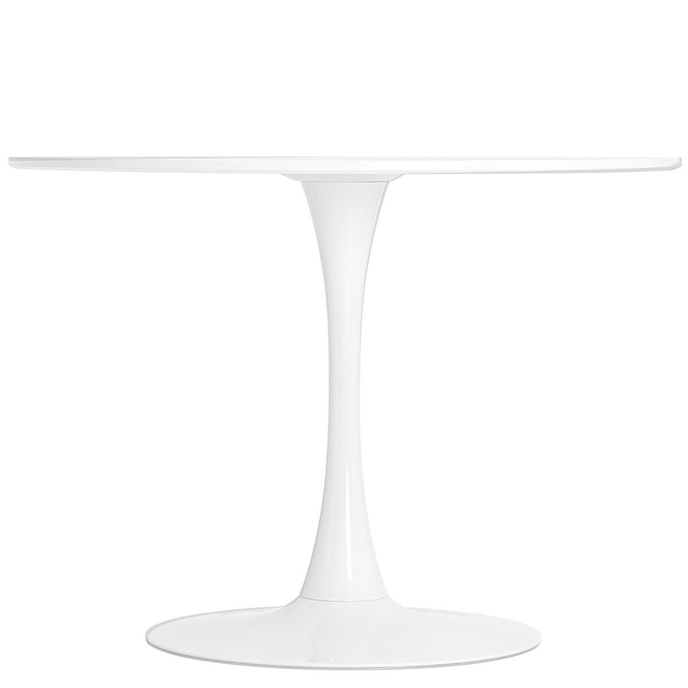 Стол LA ALTA TULIP D100 белый, каркас белый