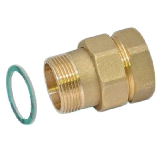 Разъёмное соединение американка Stout 3/4" НР/ВР прямое с плоским уплотнением SFT-0044-000034