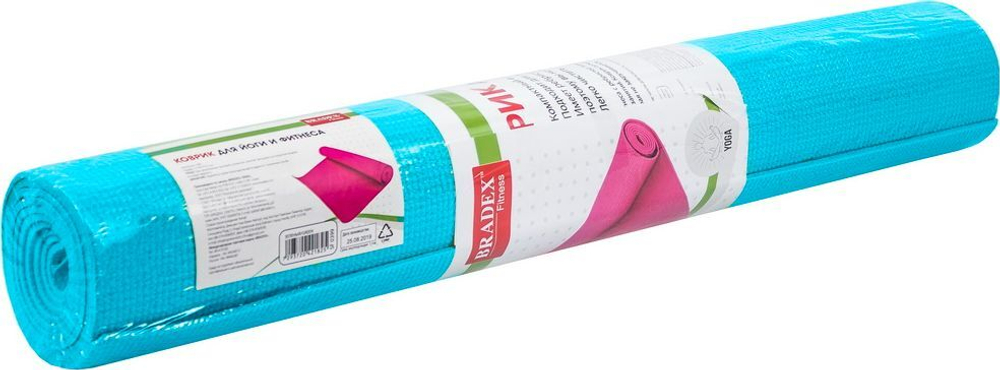 Коврик для йоги и фитнеса 173*61*0,3 бирюзовый