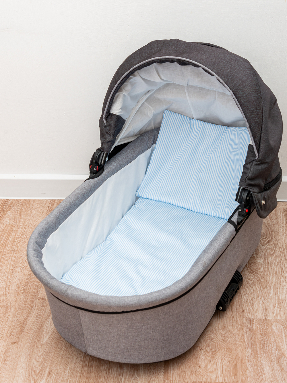 Комплект в коляску с пледом Голубая полоска