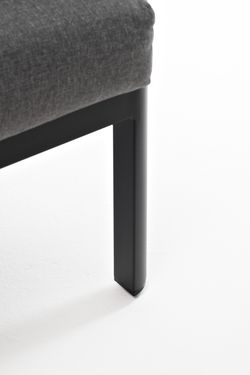 "Сан Ремо" диван 2-местный плетеный из роупа, каркас алюминий темно-серый, роуп серый, ткань серая