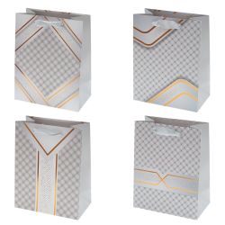 GAEM Пакет подарочный S (бумага 230г/м2, блок микс 12шт), L18 W8 H23 см, 4в.