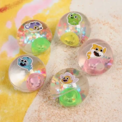 Мяч 6,5 см «Морские жители» (попрыгун с водой и подсветкой) СТИКЕР НА ВЛОЖЕНИЕ