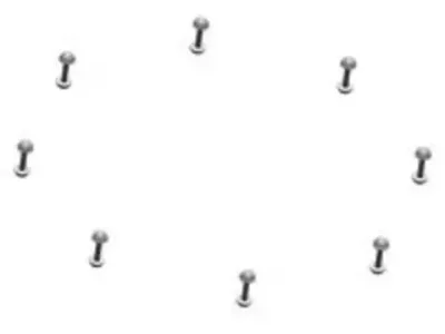 Комплект крепежей для соединения квадратного фланца