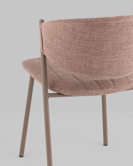 Стул Харпер ткань рогожка капучино каркас бежево-серый матовый