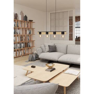 Подвесной светильник 4*E27 43902 черный/коричневый BAILRIGG Eglo