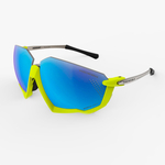 Спортивные очки Scicon Aerojet Titanium Sunglasses Fluo Yellow Multi Mirror Blue + Rain Clear Lenses