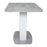 Стол кухонный обеденный раздвижной Цемент светлый/Белый Комфорт 110(145)х68х75 см