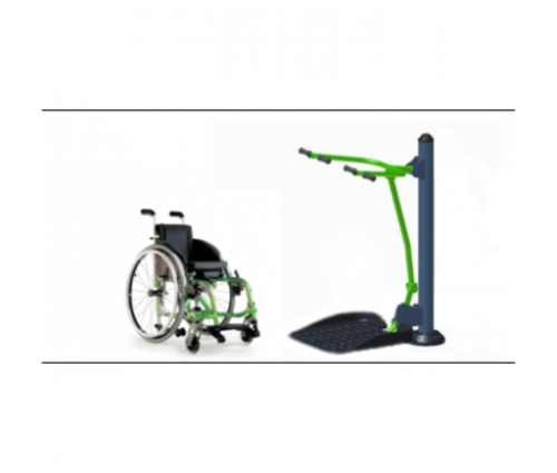 Тренажер для инвалидов-колясочников "Вертикальная тяга" (КМК - 3807)