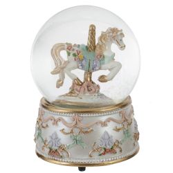 GAEM Фигурка декоративная в стекл шаре"Карусель" (ключ, муз), D 10 см, L9,5 W10 H14 см