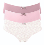 Набор из 3 розово-бежевых трусиков-шортов Olivia (Размер: S) (Цвет: разноцветный)