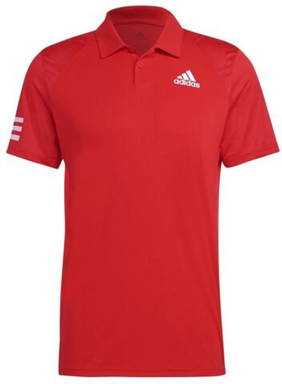 Мужское теннисное поло Adidas Club 3STR Polo - red/white