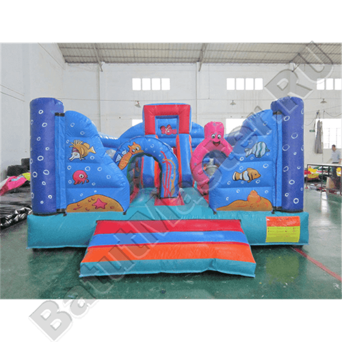 Коммерческий надувной батут "Морские обитатели"