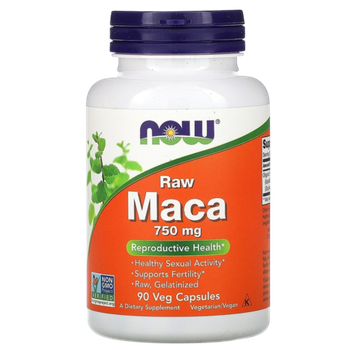 Now Foods Raw Maca 750 mg 90 Veg Capsules , Мака Перуанская