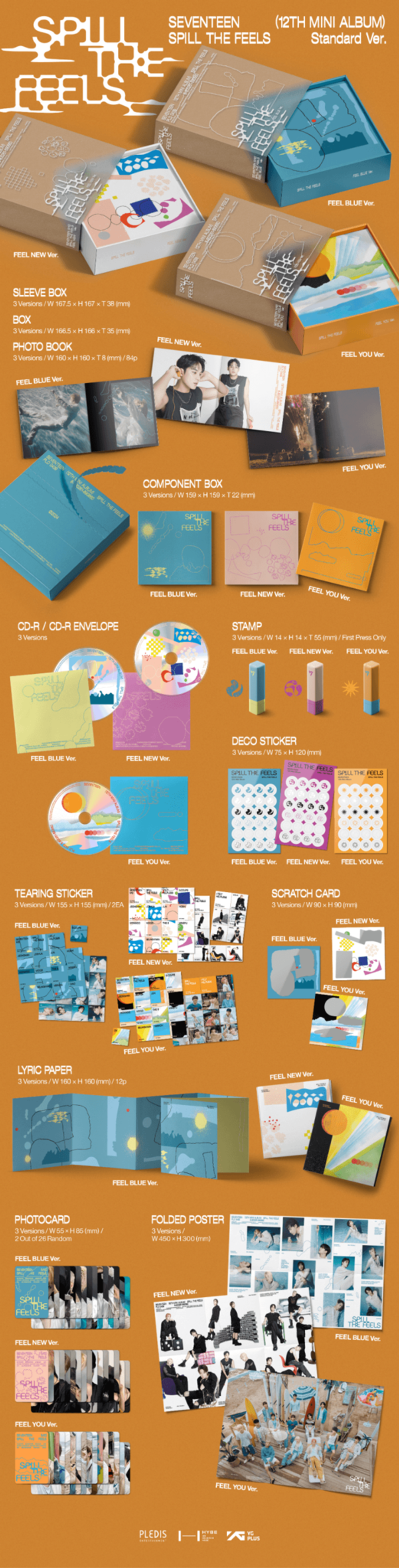 Альбом Seventeen - 12th Mini Album 'SPILL THE FEELS'