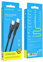 Кабель Type-C - Lightning (для iPhone) Borofone BX51 (2.4A, 12W, PD) Черный