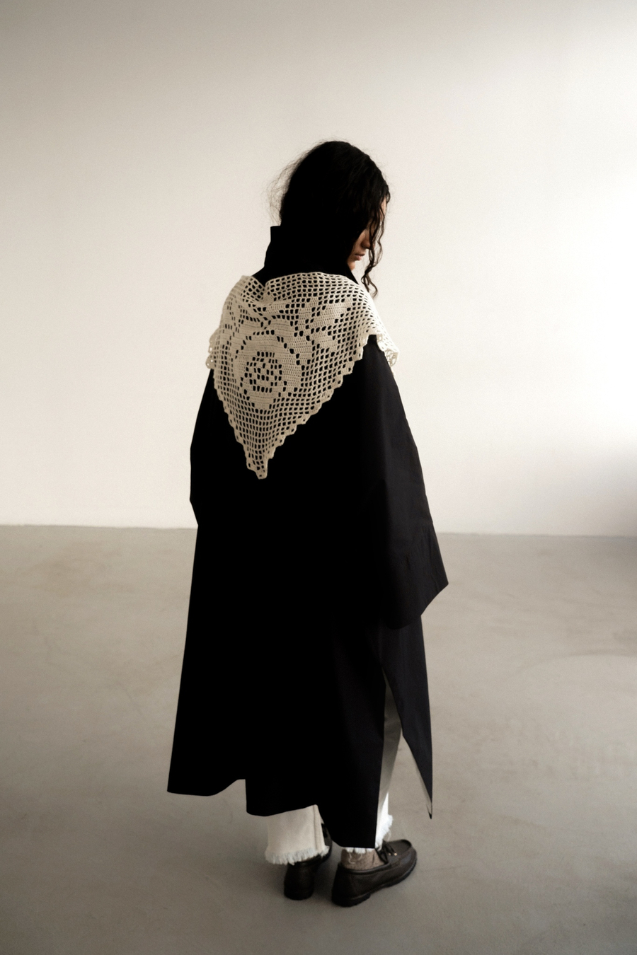 Косынка с розой