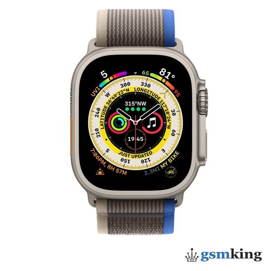 Apple Watch Trail Loop 49mm Blue/Gray - (M/L 145–220mm)