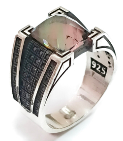 Ювелирное кольцо серебро,султанит,19 размер,мужское