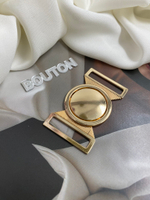 Пряжка застежка металлическая золотистая в форме круга