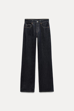 ZARA ДЖИНСЫ TRF WIDE LEG СО СРЕДНЕЙ ПОСАДКОЙ, НАСЫЩЕННЫЙ СИНИЙ