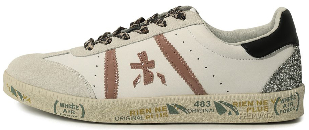 Premiata Bonnie-D кожаные белые с серым