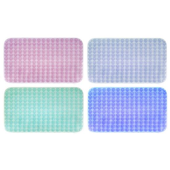 Коврик в ванную антискользящий 71х38 см (фиолетовый, голубой, бирюзовый, синий) Besser