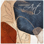 Скетчбук для акварели Fine Line 190х190 32 л. книжный переплет, сшивка