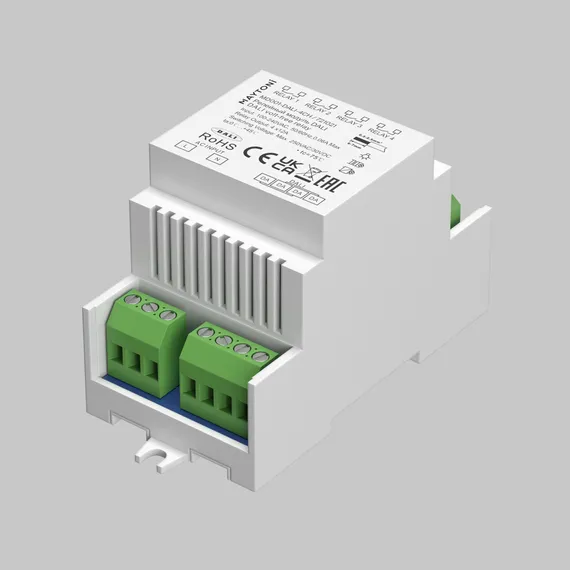 Релейный модуль DALI DT7 четырёхканальный 4x12A DIN 2760Вт Lighting control 721021