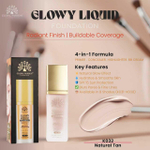 Тональная основа Global Fashion, Glowy Liquid Foundation 4in1:Primer+Concealer+Highlighter+BB cream, SPF 15, 32